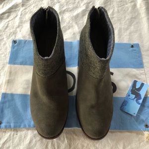 Toms Olive Lacy Bootie